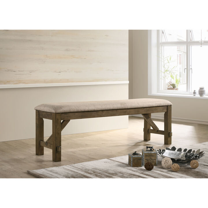 Streamdale Wood Fabric Upholstered Dining Bench