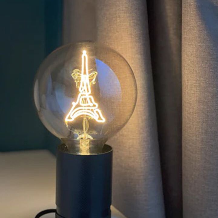 Bulb EIFFEL TOWER Amber with Base Table Lamp PORTABLE Pop