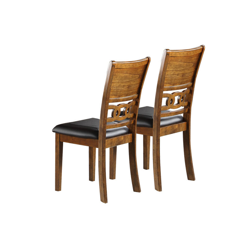 Streamdale Set Of 2 Upholstered Dining Chair In Walnut Finish