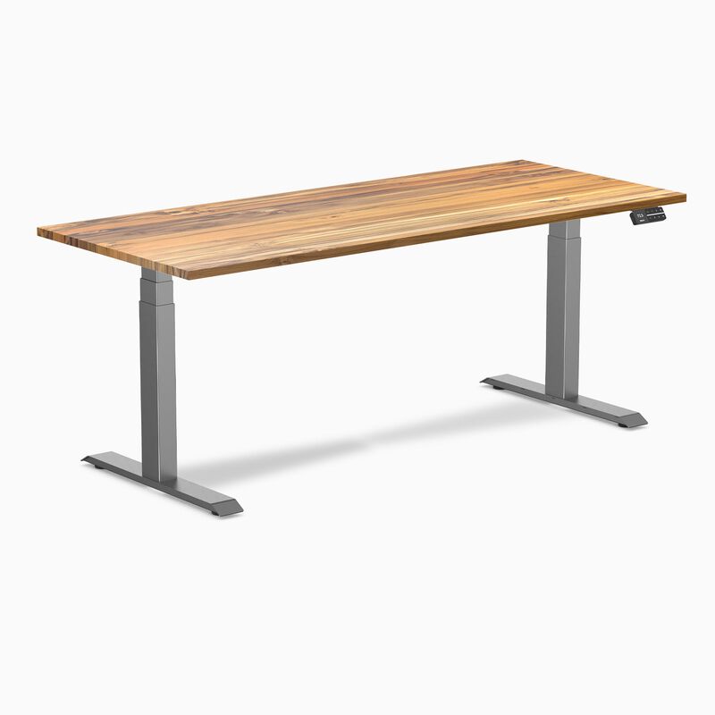 Desky Dual Hardwood Sit Stand Desk image number 0