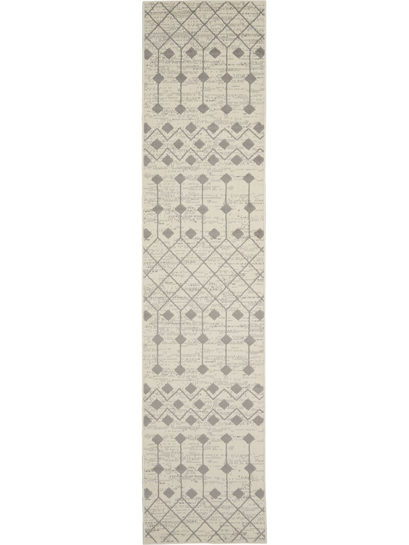 Grafix GRF37 Ivory/Gray 2'3" x 10' Rug