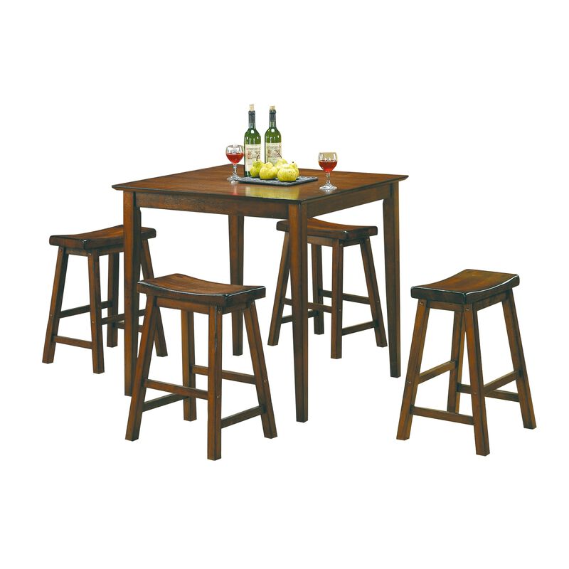 Streamdale 29'' Saddle Seat Bar Stools, 2-Pack (Cherry Finish) image number 5