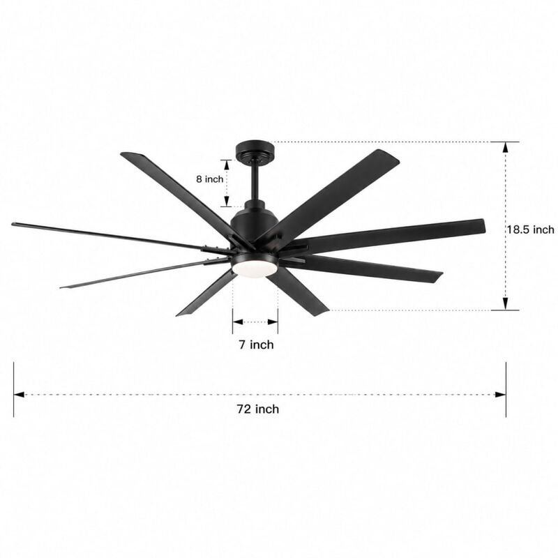 ELEMENT ACE Indoor Smart Ceiling Fan with LED Light, App Remote Control, Quiet DC Motor and Reversible Airflow Design image number 1