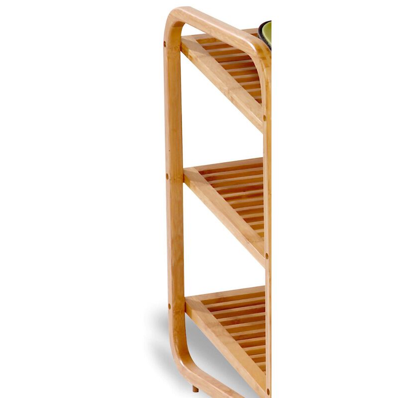 QuikFurn 3-Tier Bamboo Shoe Rack Shelf  - Holds 9-12 Pairs of Shoes