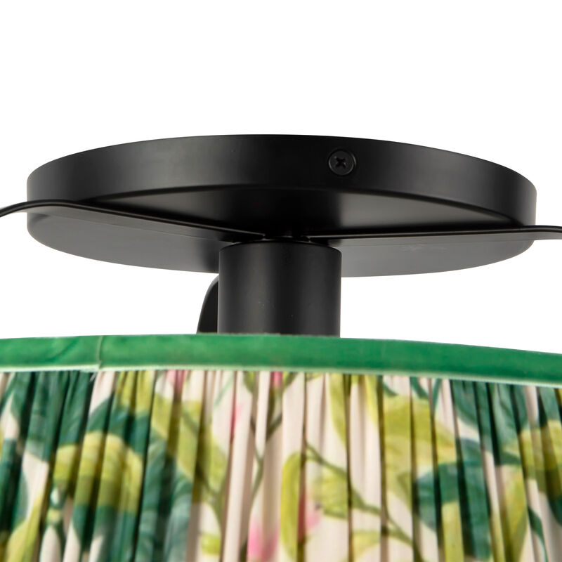 Scout 13 in Semi Flush Mount with Patterned Pleated Shade image number 4