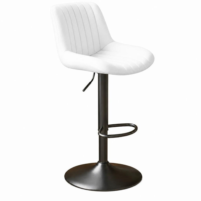 Swivel Bar Stools Set of 2, Upholstered Counter Height Bar Stools with Back and Footrest, 360 Degree Swivel Kitchen Island Chairs, Modern Barstools for Kitchen Counter, Home Bar, Dining image number 0
