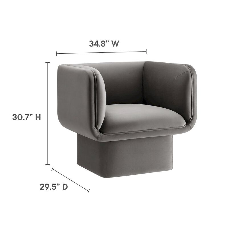 Tate Performance Velvet Accent Chair image number 1
