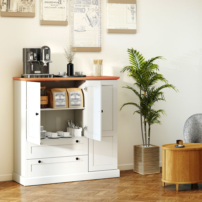 Multi-Purpose Kitchen Storage Cabinet – Buffet Sideboard with 3 Doors & 2 Drawers