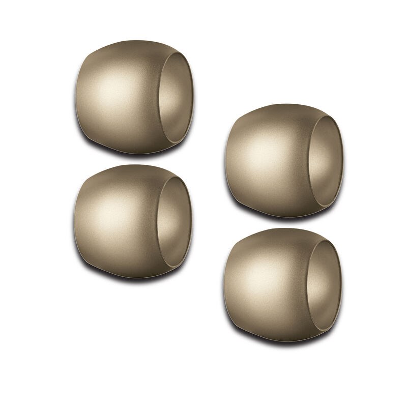 Atmosfera 4 Piece Napkin Ring in Materic Champagne