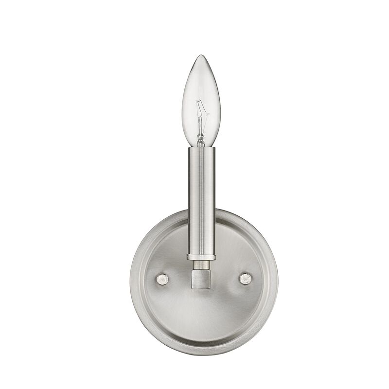 Hivvago One Light Silver Wall Sconce
