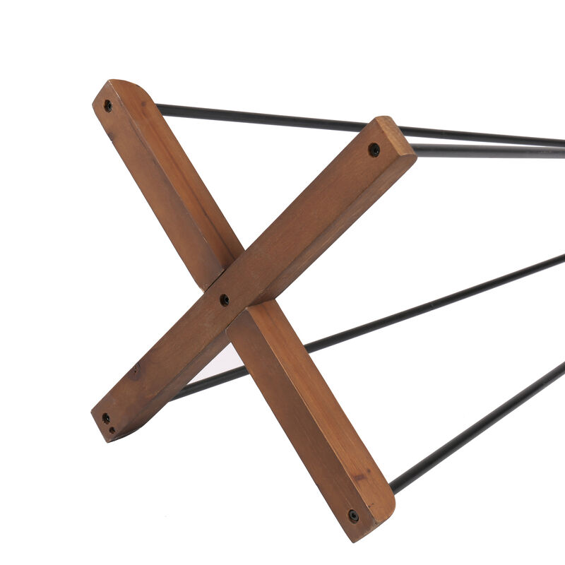 GOODSILO Freestanding Reclaimed Wood and Metal Coat Rack with 8 Hooks Sturdy Entryway Storage Organizer for Bedroom, Living Room, Hallway Home Use image number 9