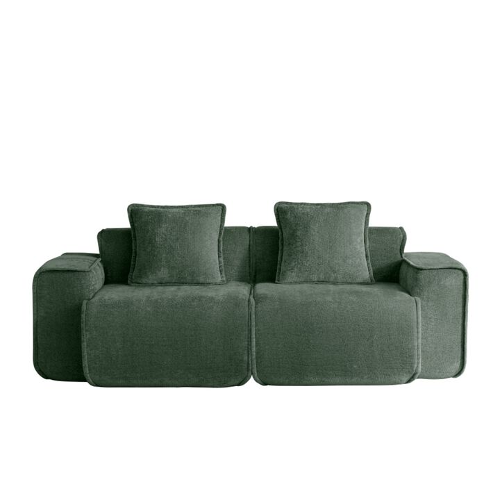 Glaquu Velvet Loveseat
