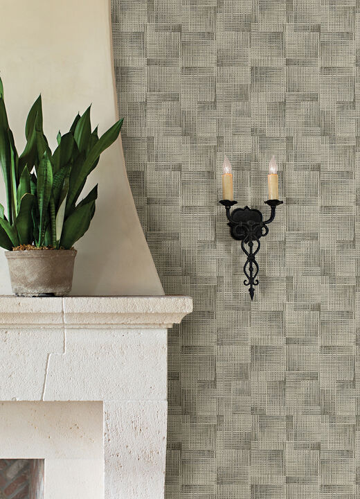 Ting Light Grey Lattice Wallpaper
