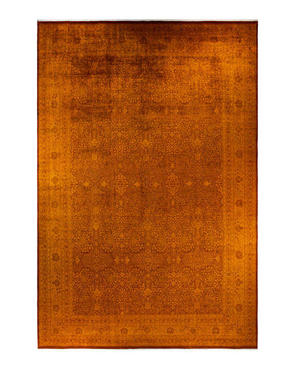 Fine Vibrance, One-of-a-Kind Handmade Area Rug  - Orange, 18' 4" x 12' 1"
