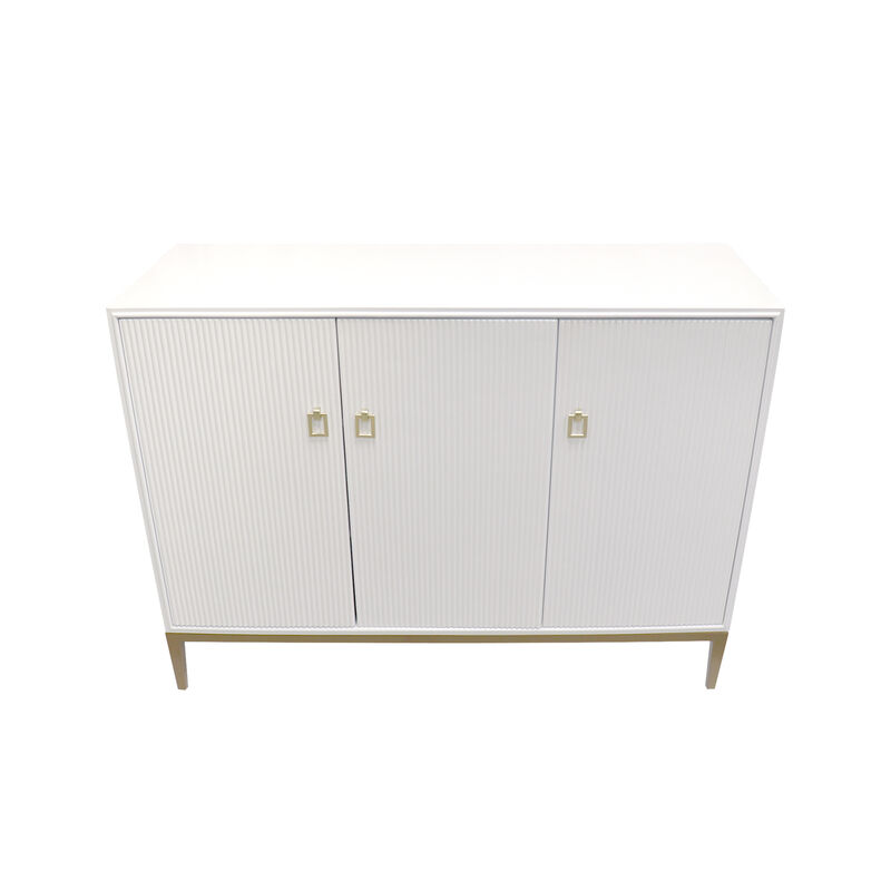 Pasargad Home Victoria Sideboard with 3 Doors, Ivory