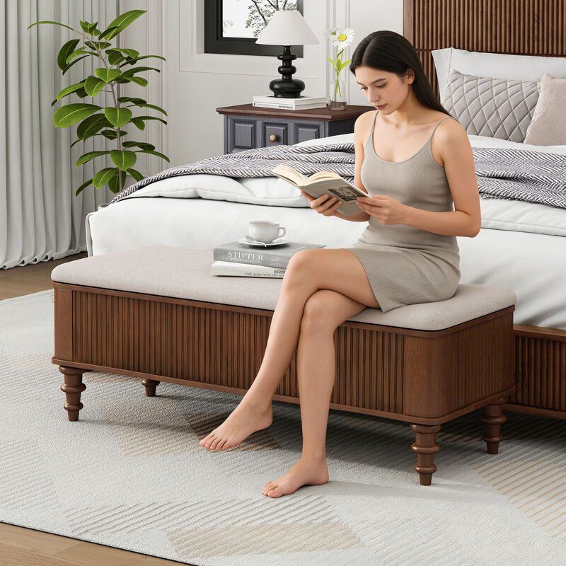 Frigob Storage Ottoman Bench image number 7