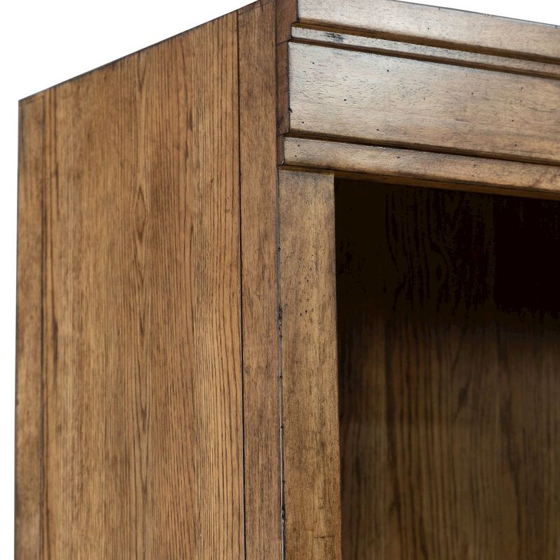 Liberty Furniture Carolina Park Bunching Bookcase for Living Room Office Storage  - Amber Brown image number 4