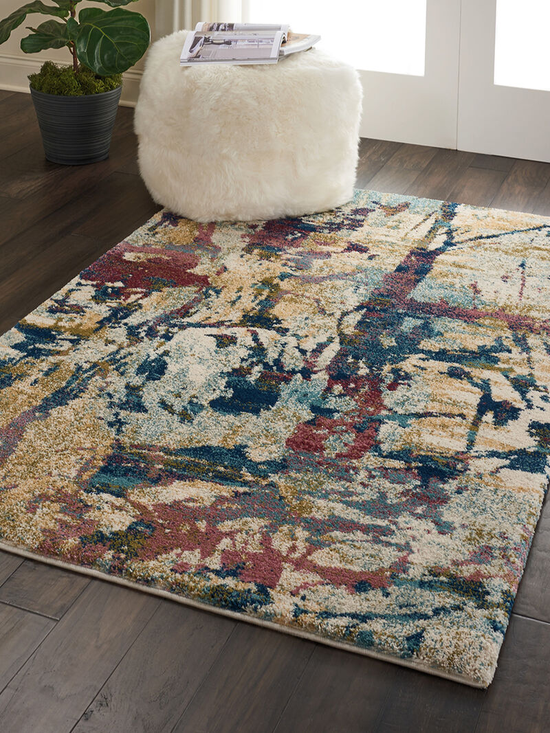 Fusion FSS10 Cream/Multicolor 4' x 6' Rug