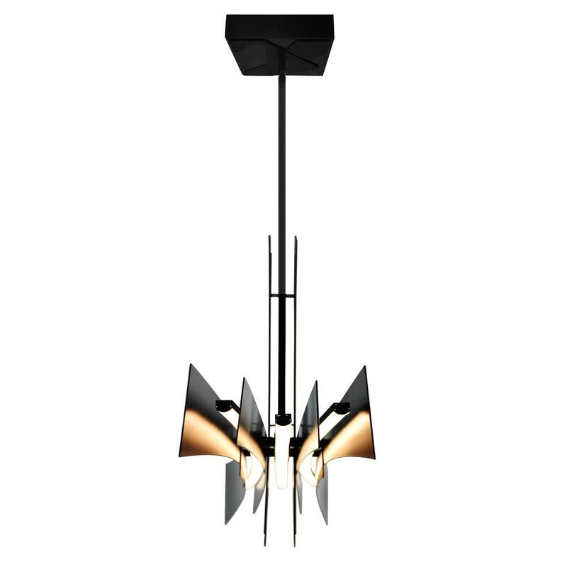 Solara Integrated LED Black Chandelier