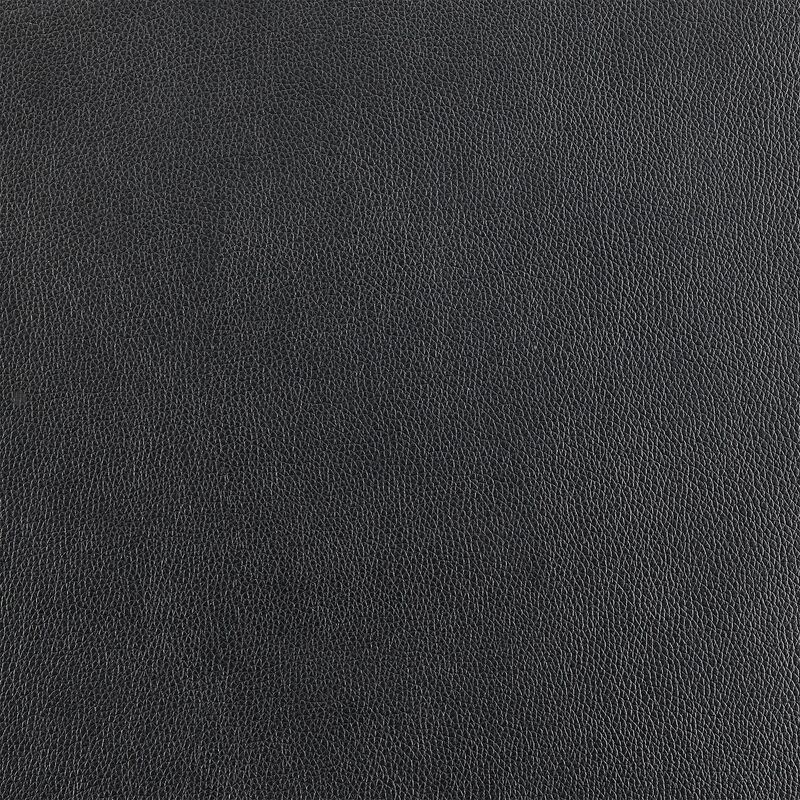 Jinab Swivel Stool in Brushed Stainless Steel with Black Faux Leather