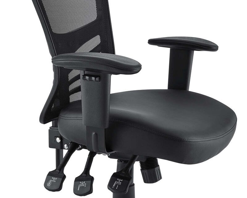 Modway Furniture - Articulate Vinyl Office Chair Black image number 3