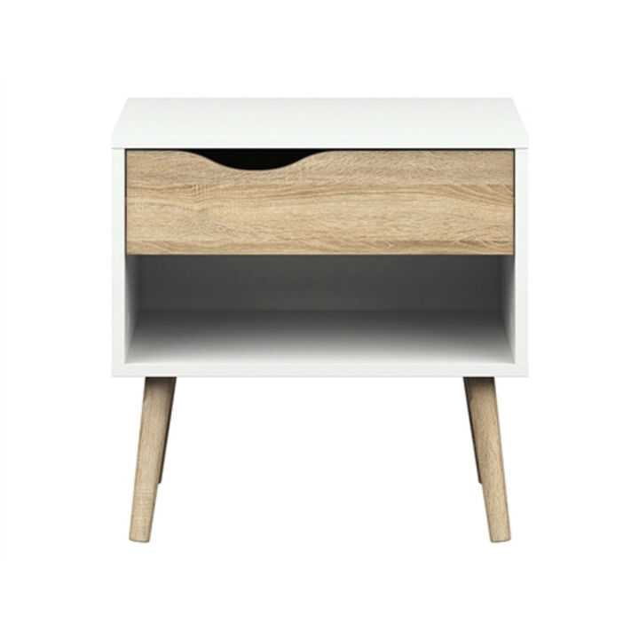 Modern Mid Century Style End Table Nightstand for Bedroom or Living Room