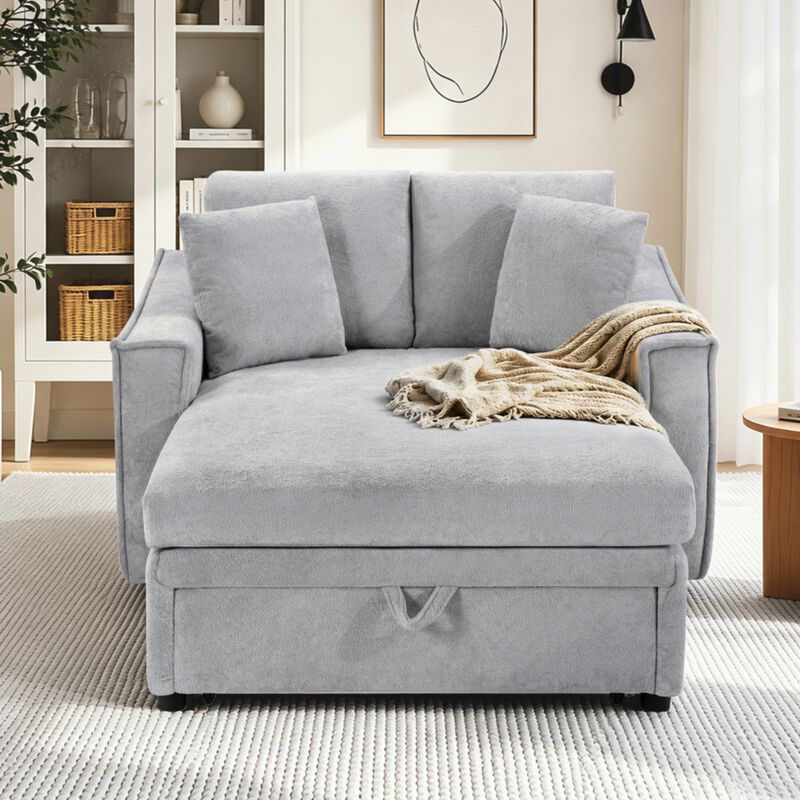 Bled Snowflake Velvet Chaise Sofa with Storage image number 2