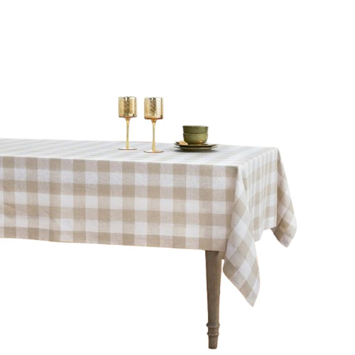 Solino Home 100% Pure Linen Tablecloth - Buffalo Check
