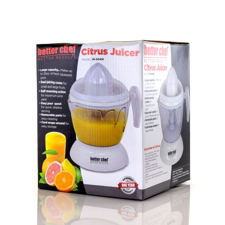 Better Chef 25 Ounce Electrical Citrus Juicer in White