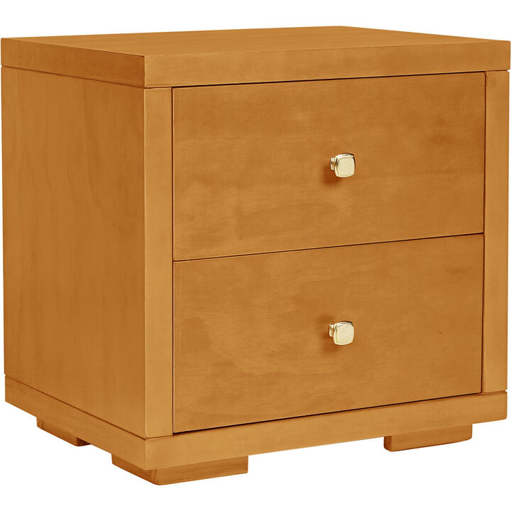 Minimalist Two Drawer Nightstand &ndash; Stylish Bedside Table with Storage
