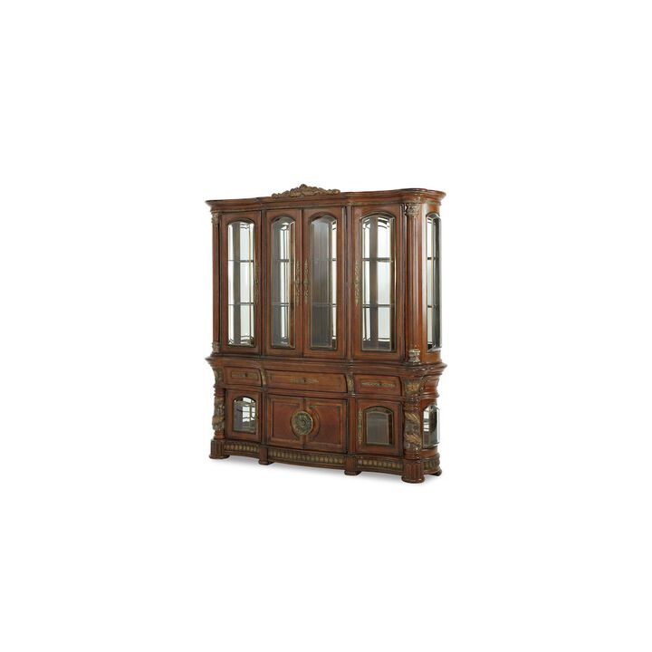 Michael Amini Villa Valencia China Cabinet - Classic Chestnut
