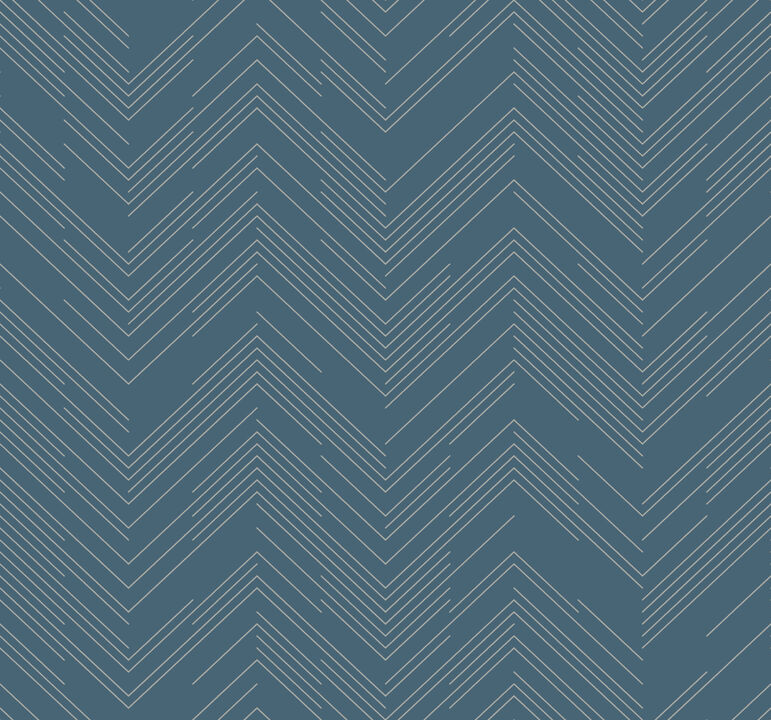 Polished Chevron Blue & Silver Wallpaper