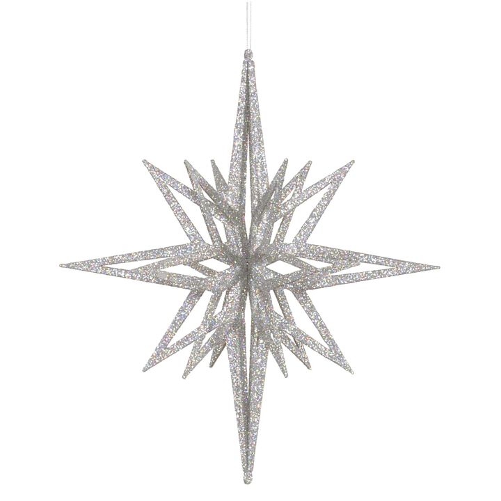 Vickerman 16" Silver Iridescent Star Christmas Ornament