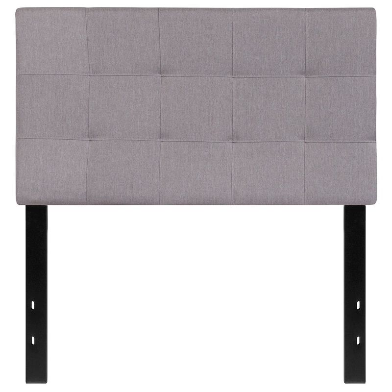 Flash Furniture Tufted Upholstered Twin Size Headboard in Light Gray Fabric image number 4