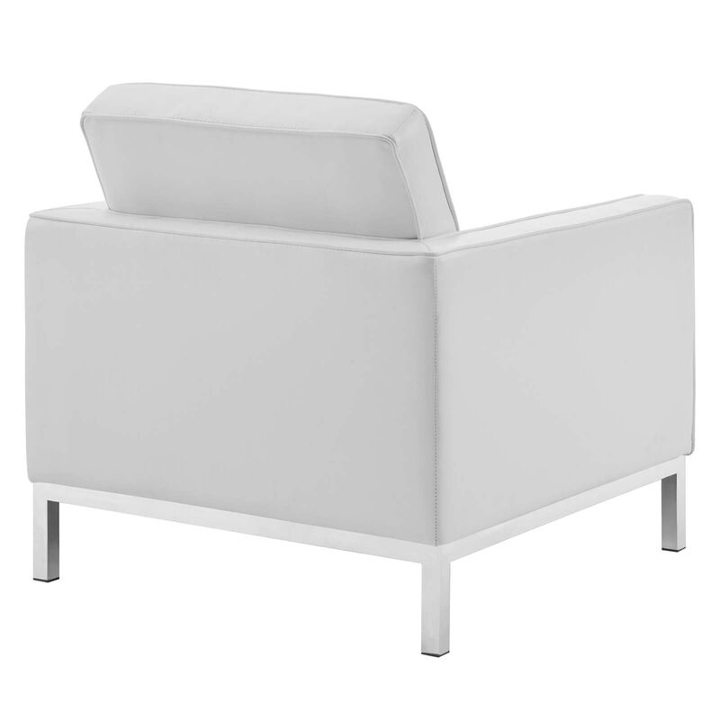 Loft Tufted Upholstered Faux Leather 3 Piece Set image number 7