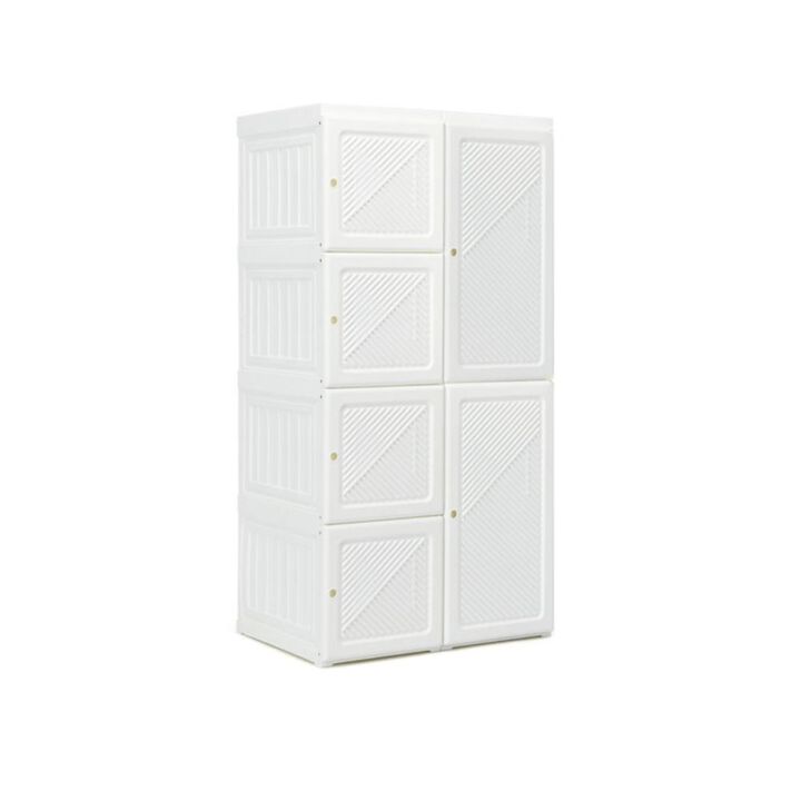 Hivvago Foldable Armoire Wardrobe Closet with 8 Cubes