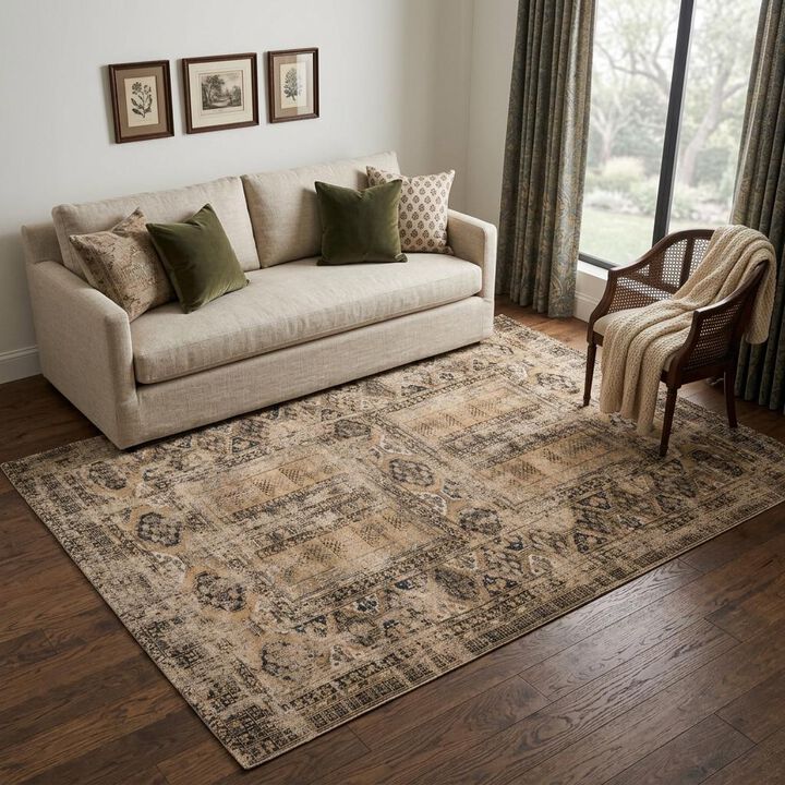 HomeRoots Oriental Non Skid Area Rug