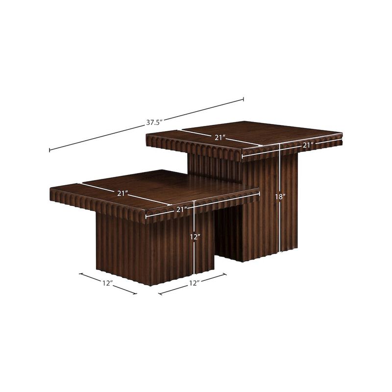 Meridian Furniture Spencer Brown Oak Veneer Coffee Table
