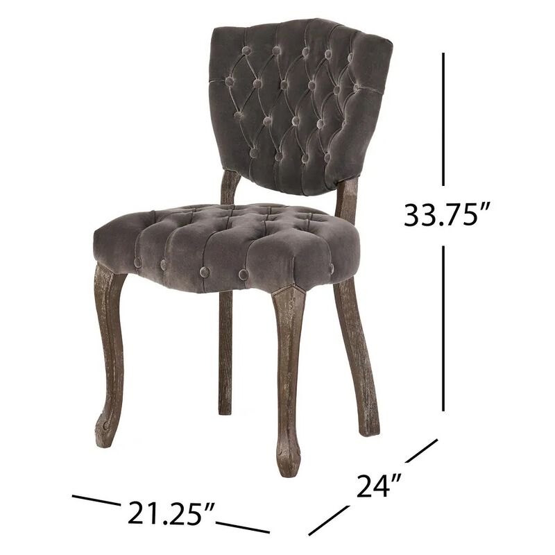 Merax Tufted Velvet Dining Chairs 2 Pieces