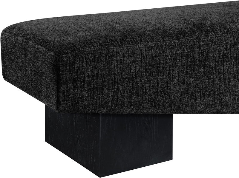 Meridian Furniture Alora Black Fabric Bench