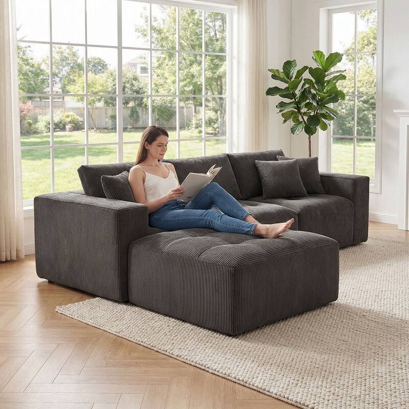 Frif L-Shaped Modular Compression Sofa image number 3