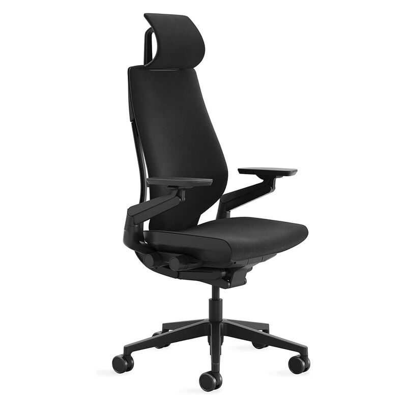 Steelcase Gesture Office Chair with Head Rest - Ergonomic Work Chair with Wheels for Carpet - Comfortable Office Chair - Intuiti