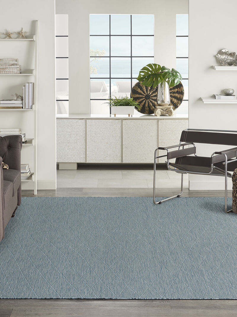 Washable Solutions WSL01 Aqua 9' x 12' Rug