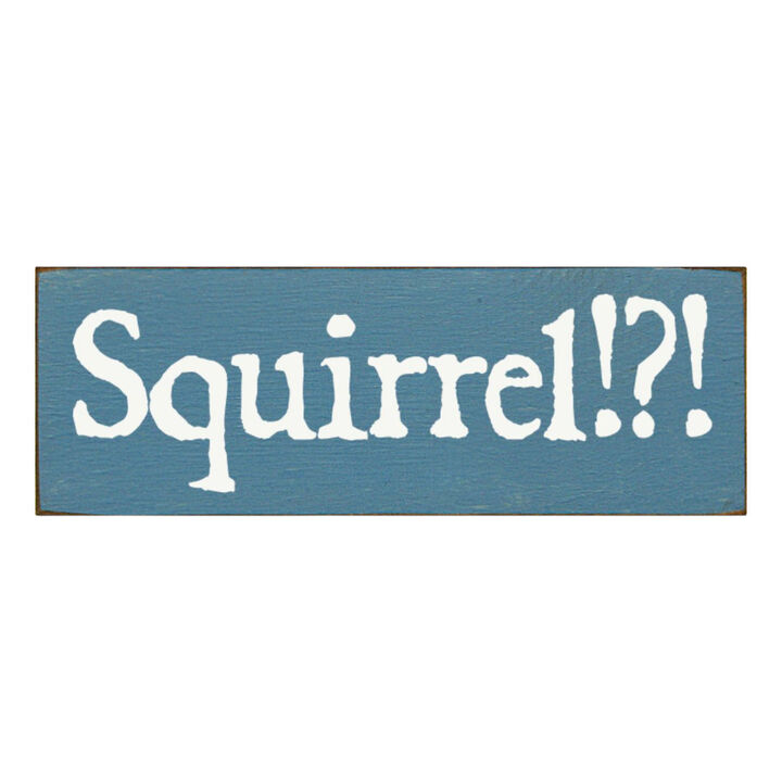 Squirrel Wood Sign Rustic Farmhouse Wall Decor for Living Room, Cabin or Entryway