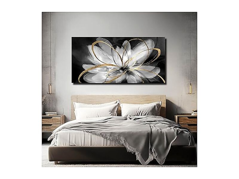 Decor Floral Wall Art 24 X 48 Inch Botanical Black Living Room Kitchen Dining image number 2