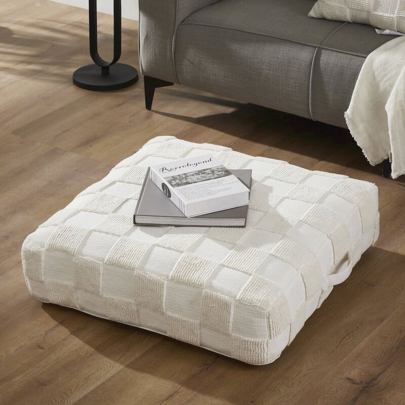 Renwil Persona Floor Pouf In White Color