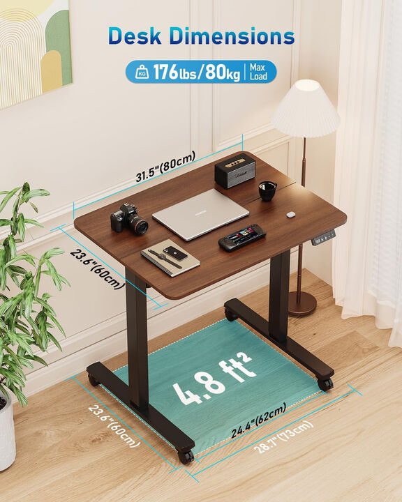 ShipItFurniture 32" Electric Adjustable Standing Desk with Casters