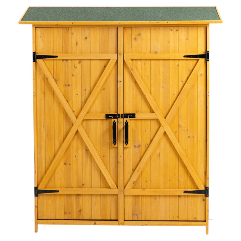 Outdoor Storage Shed with Lockable Door Secure Tool Shed for Garden or Backyard Organization