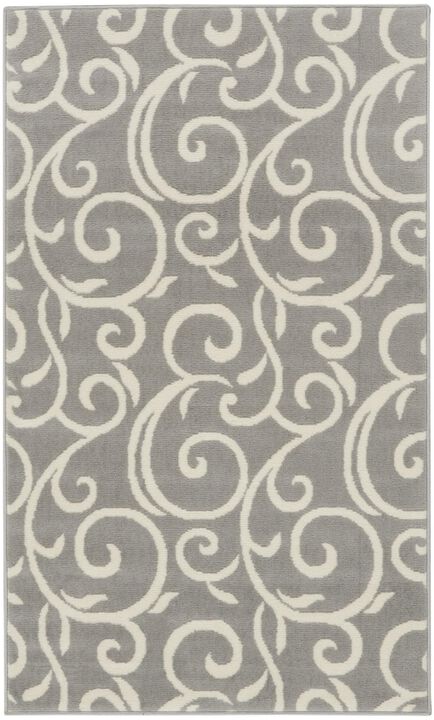 HomeRoots Floral Vines Power Loom Area Rug