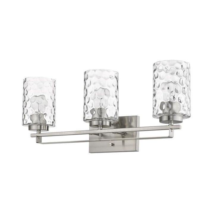 Hivvago Livvy 3-Light Satin Nickel Vanity